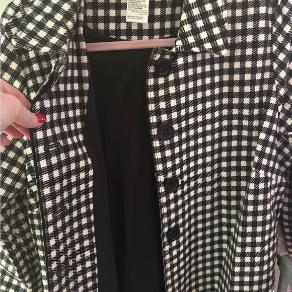 Chico's Black and White Gingham Button Down Jacket - Picture 11 of 12